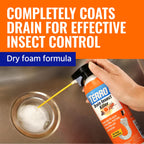 Terro Drain Insect Killer Foam Treatment effectively coats drains for insect control. Specially curated by Curat Cart.