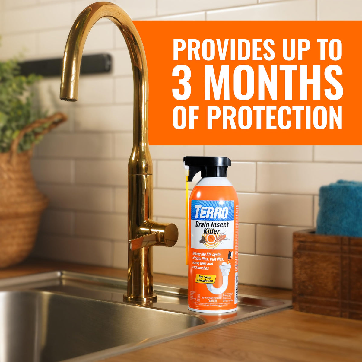 Terro Drain Insect Killer Foam Treatment offers up to 3 months of protection. 100% Authentic, available at Curat Cart in India.