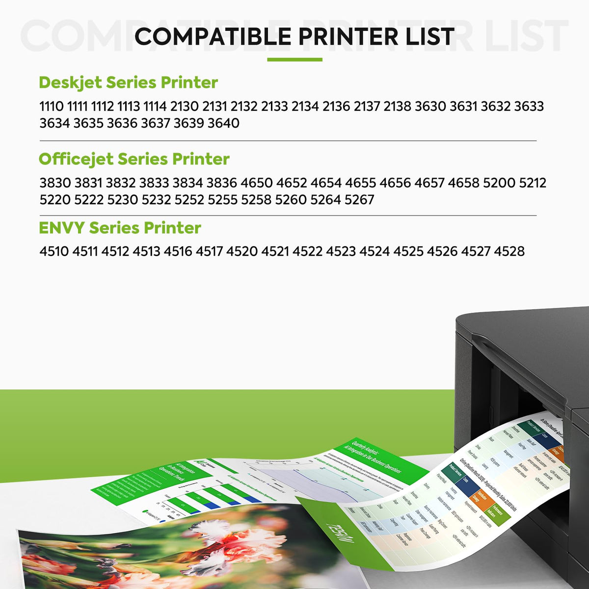 Explore the TESEN Ink Cartridge Replacement compatibility with Deskjet, Officejet, and Envy printers. 100% Authentic, available at Curat Cart.