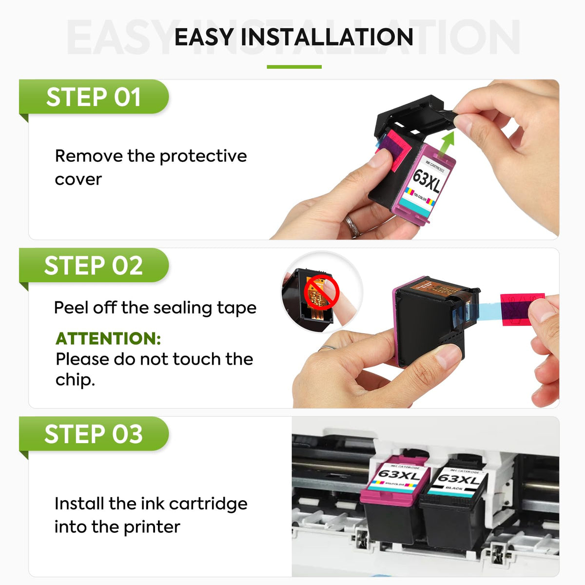 Premium imported TESEN ink cartridge replacement installation guide. Perfect for seamless printing with Curat Cart's quality products.