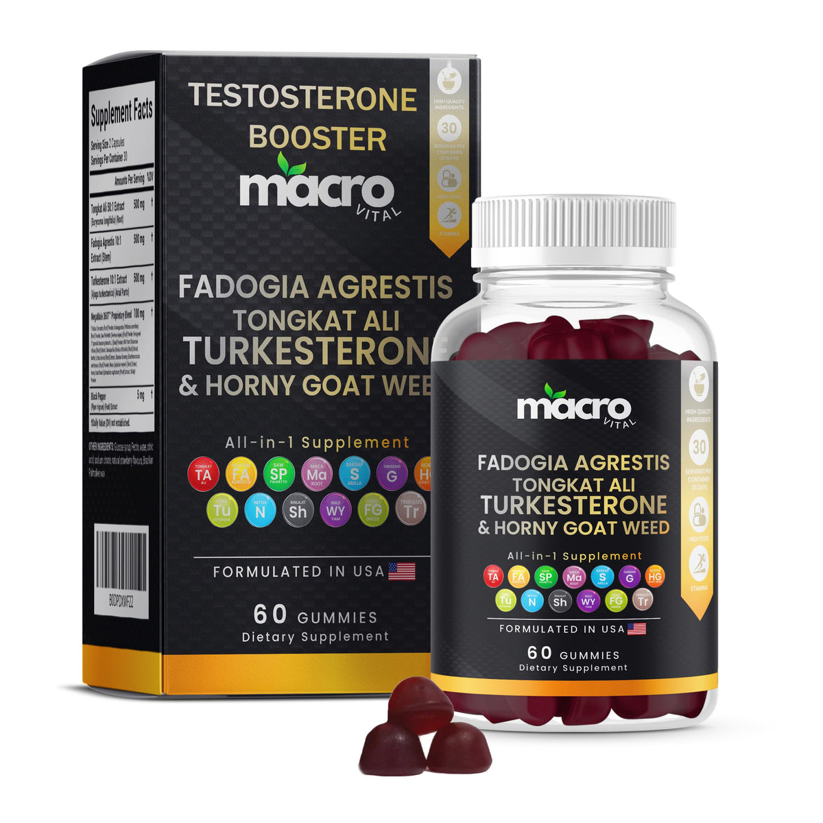 Premium imported Testosterone Booster Gummies from Curat Cart, featuring Tongkat Ali and Horny Goat Weed for enhanced vitality.