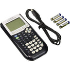 Texas Instruments TI-84 Plus Calculator with official packaging, includes cables and batteries. Available at Curat Cart.