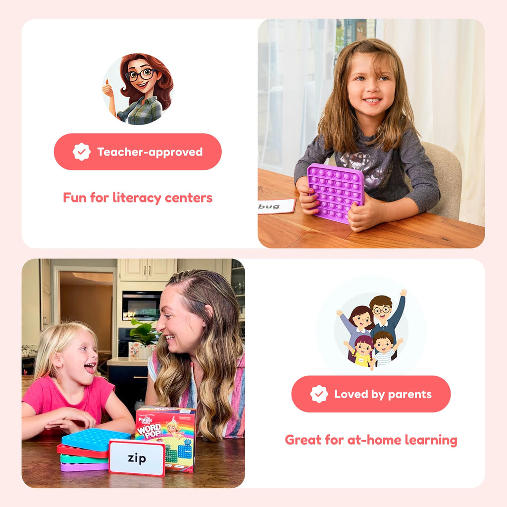 Fidget Game Word Pop CVC Games enhances literacy skills, 100% Authentic and available at Curat Cart in India.