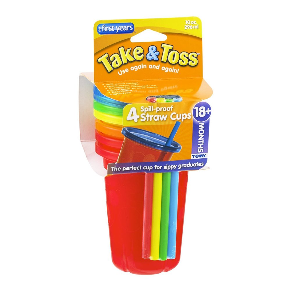 Shop The First Years Straw Cup set, featuring 4 spill-proof cups. Available in India for quick online order.