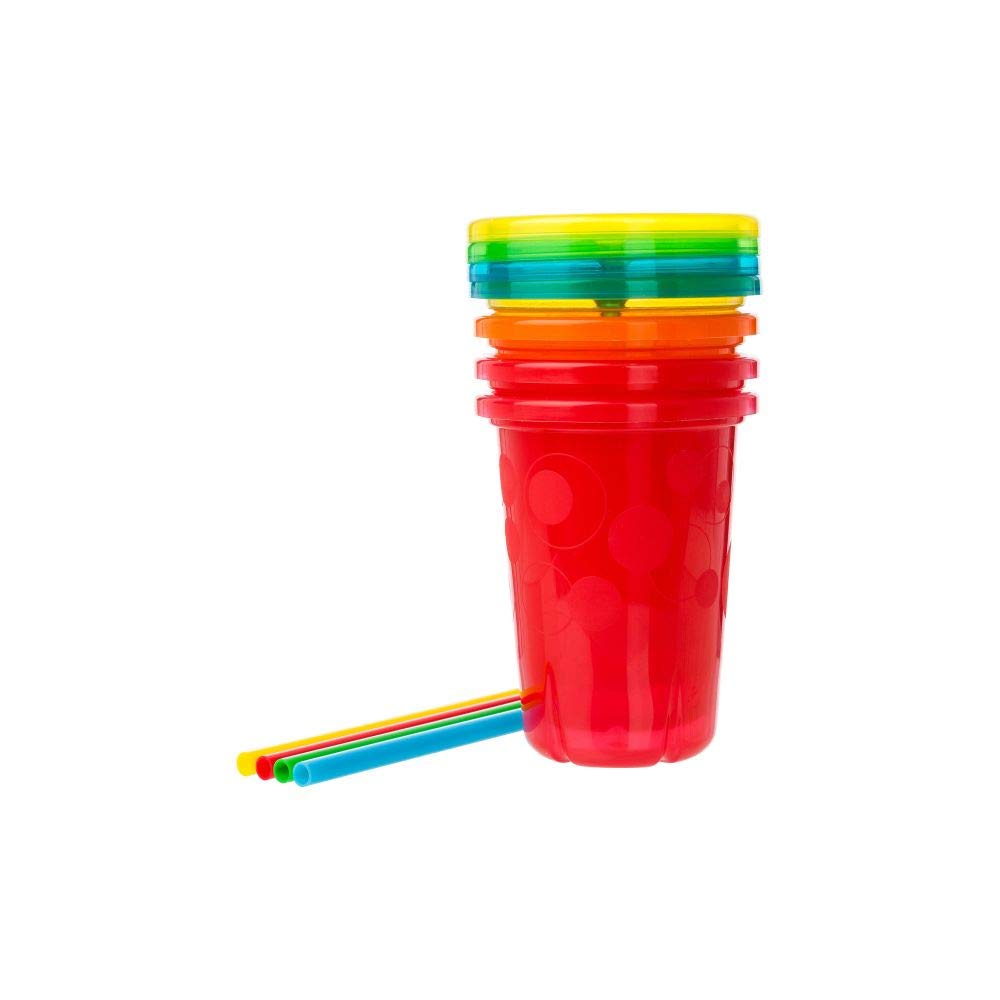 Discover the 100% genuine First Years Straw Cup set, featuring vibrant colors and fun designs for toddlers.