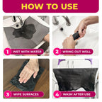 GenieCloth Magic Cleaning Cloth showcases effective usage steps. 100% Authentic, available at Curat Cart in India.