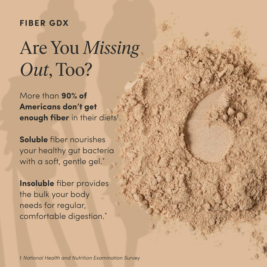 Pause Life Fiber GDX Blend enhances gut health with soluble and insoluble fibers. Perfect for daily use, available at Curat Cart.