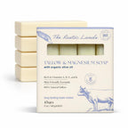 THE RUSTIC LANDS Natural Beef Tallow Soap bars, enriched with vitamins, made in the USA, perfect for healthy skin.