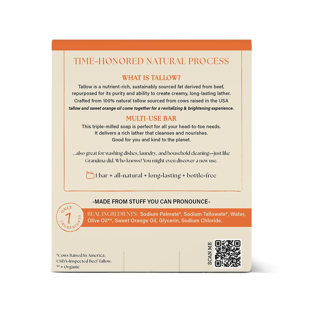 Crafted from pure beef tallow and essential oils, this all-natural soap nourishes skin while being eco-friendly and long-lasting.