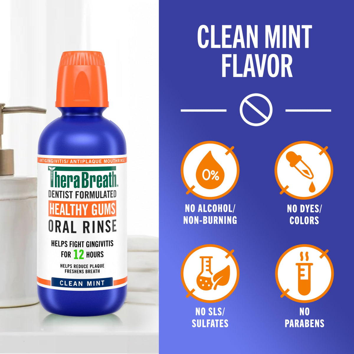 Discover TheraBreath Healthy Gums Oral Rinse, a premium import that fights gingivitis for 12 hours. Available at Curat Cart.