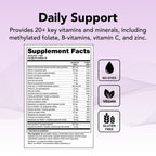 Theralogix Companion Multivitamin supplement facts label highlighting daily support, vegan, and gluten-free qualities. Available at Curat Cart.
