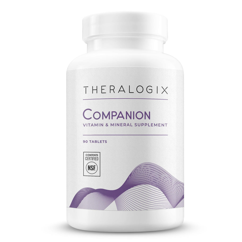 Premium imported Theralogix Companion multivitamin and mineral supplement in 90 tablet packaging, available at Curat Cart.