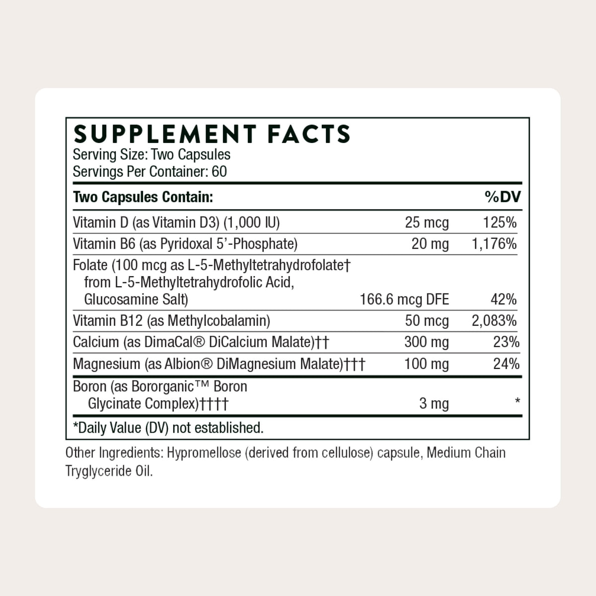 THORNE Advanced Bone Support available in India. Order online for essential vitamins and minerals.