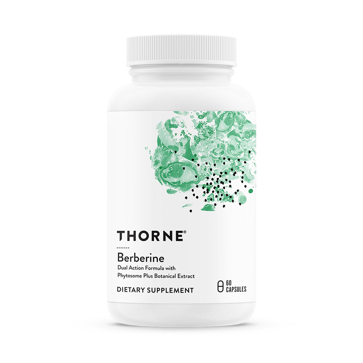 THORNE Berberine Phytosome Formula bottle with 60 capsules. Verified by CuratCart for quality assurance.