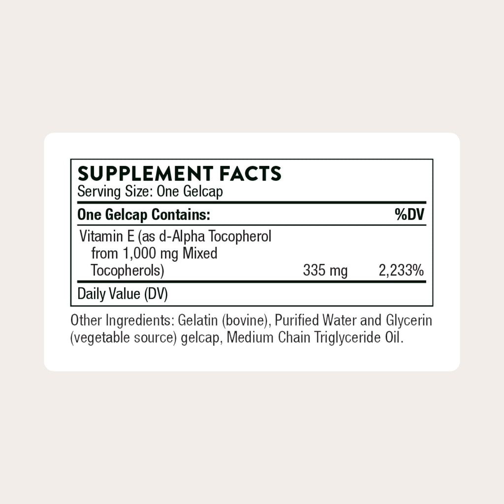 THORNE Ultimate-E Vitamin E Supplement details with 100% Authenticity, available at Curat Cart in India.