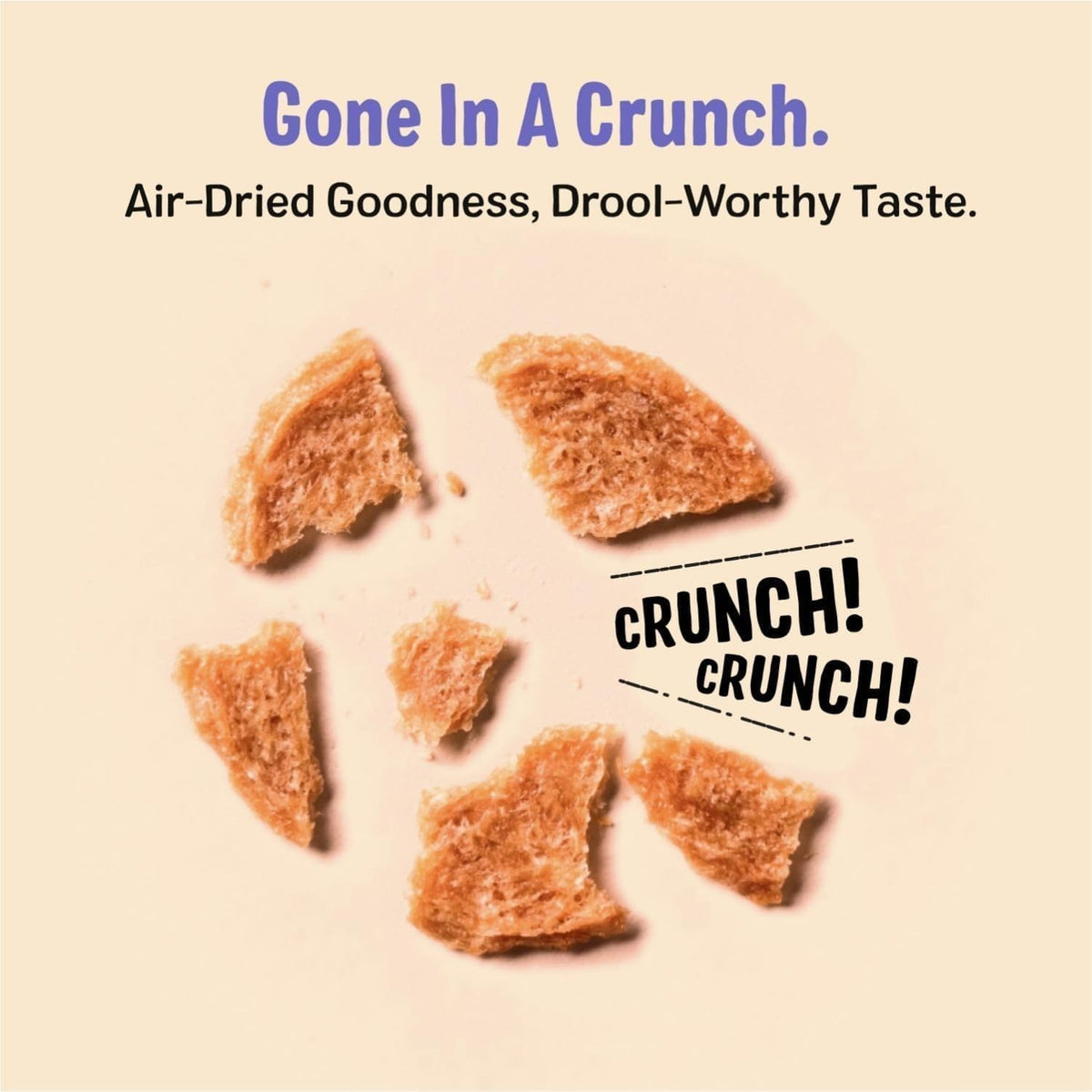 Bark'n Crunch Chips from Three Dog Bakery, specially curated by Curat Cart, offer air-dried goodness and drool-worthy taste.
