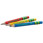 Ticonderoga My First Triangular Pencils in red, yellow, and blue, perfect for young learners. Shop now at Curat Cart.