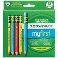 Ticonderoga My First Triangular Pencils, premium imported for beginners, available at Curat Cart. Perfect for teaching primary colors.