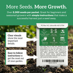 TKE Farms Purslane Seeds packet with clear instructions and planting tips, perfect for gardeners from Curat Cart.