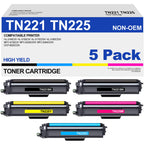Premium imported Brother toner cartridge high yield replacement set from Curat Cart, featuring five vibrant colors for superior printing quality.