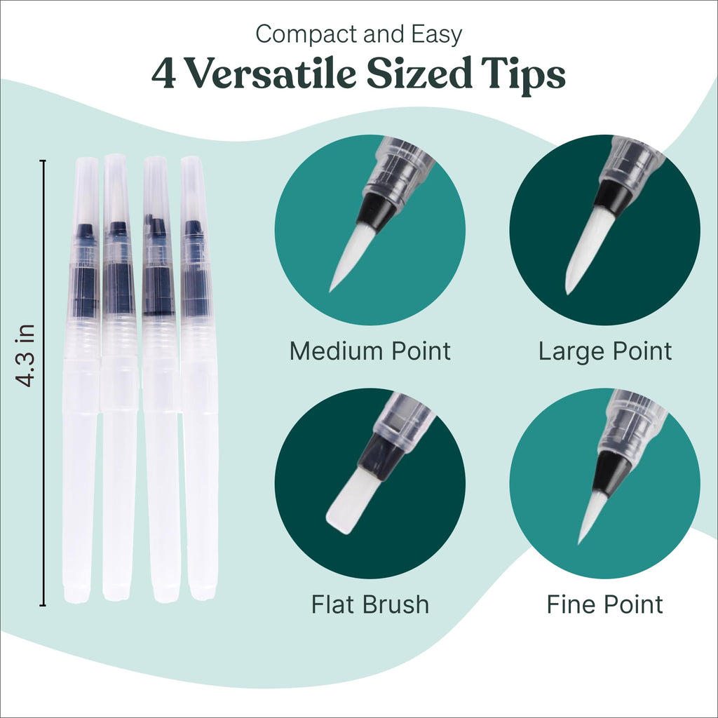 Explore Tobios Watercolor Brush Pens with four versatile tips, perfect for daily use. Elevate your art skills with Curat Cart.