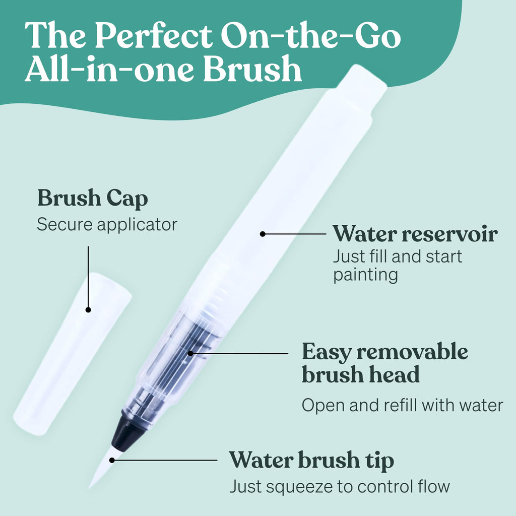 Discover the Tobios Watercolor Brush Pens, specially curated by Curat Cart, featuring an easy removable brush head and water reservoir.