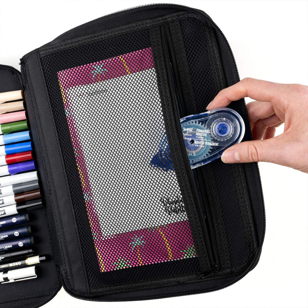 Tombow MONO Permanent Adhesive Refills showcased in a premium organizer, an essential for crafting projects at Curat Cart.