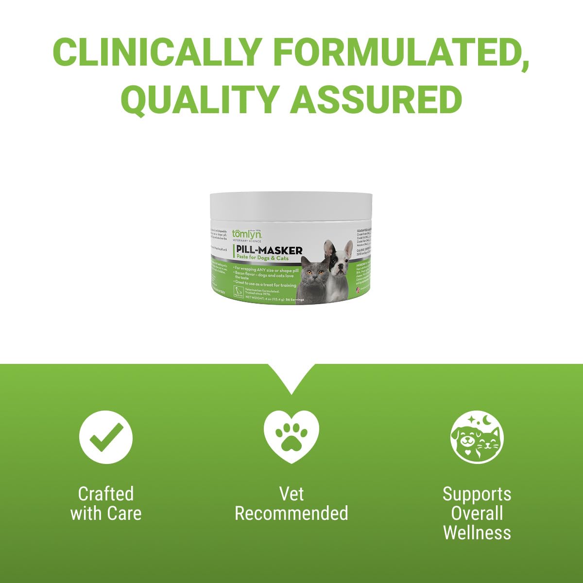 Tomlyn Pill-Masker Bacon-Flavored Paste, a premium imported solution, crafted with care for your pet's wellness. Available at Curat Cart.