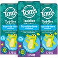 Tom's of Maine Toddler Toothpaste, a premium import, offers gentle, fluoride-free cleaning for ages 3-24 months. Available at Curat Cart.