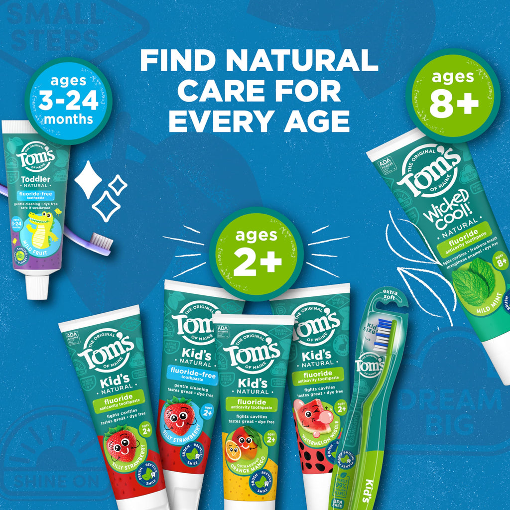 Tom's of Maine Toddler Toothpaste, 100% Authentic and available in India at Curat Cart, offering natural care for ages 3-24 months.