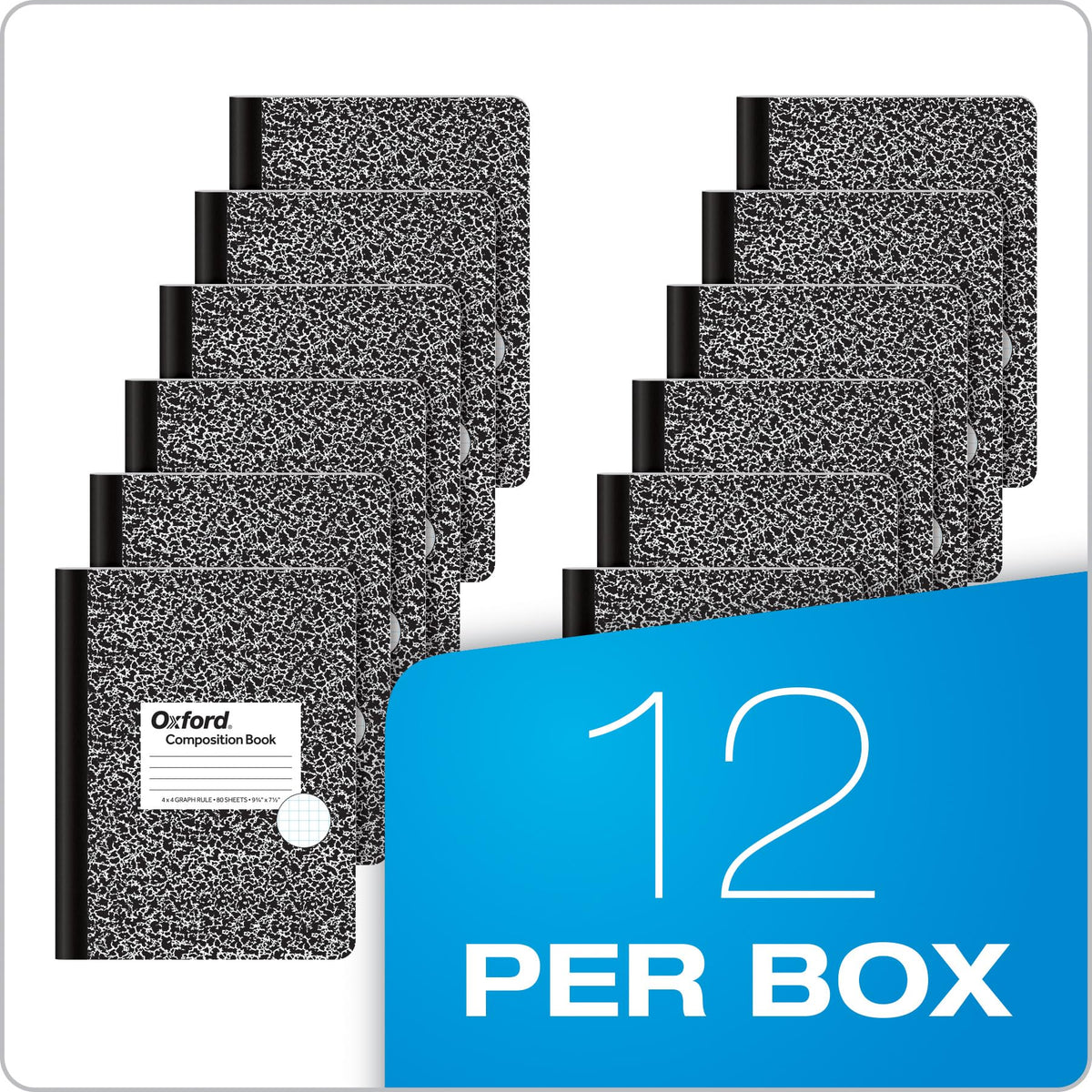 Premium imported Tops Oxford Composition Notebooks, 12 per box, available exclusively at Curat Cart for quality writing.