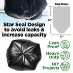 ToughBag Heavy Duty Trash Bags feature a star seal design for leak-proof performance, available at Curat Cart in India.