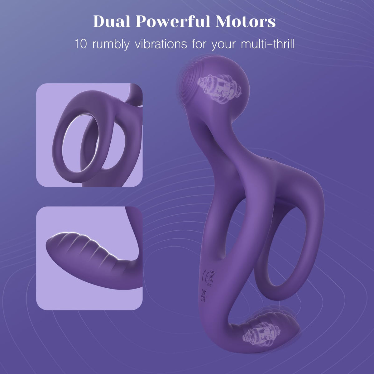 Explore Tracy's Dog Vibrating Cock Ring with dual motors, offering 10 powerful vibrations in high-quality finish packaging at Curat Cart.