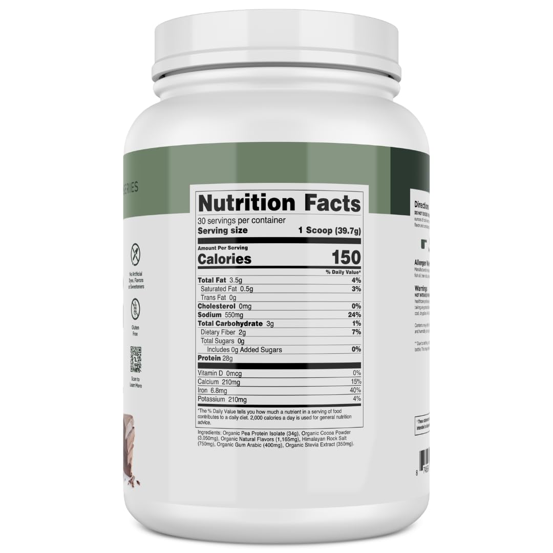 Transparent Labs Pea Protein Powder offers 100% authentic nutrition with 150 calories per serving, available at Curat Cart in India.