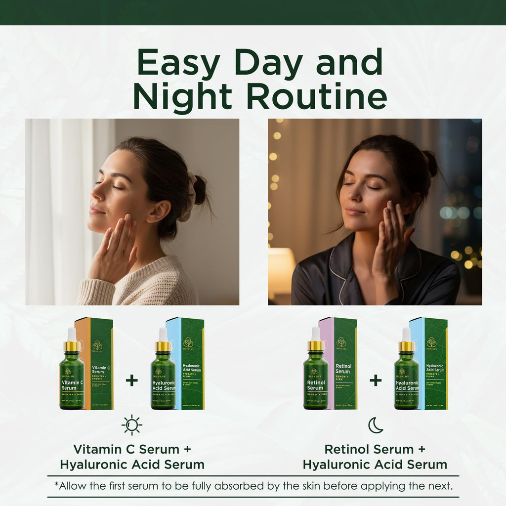 Premium imported Tree of Life Face Serum, ideal for day and night, enhancing skin's hydration with potent ingredients.