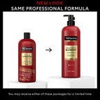 TRESemmé Keratin Smooth Shampoo showcases high-quality packaging, ensuring professional hair care. Available at Curat Cart.