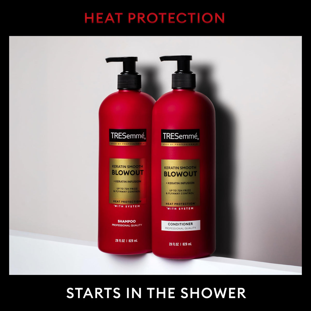 Experience TRESemmé Keratin Smooth Shampoo, specially curated by Curat Cart for heat protection and salon-quality results.