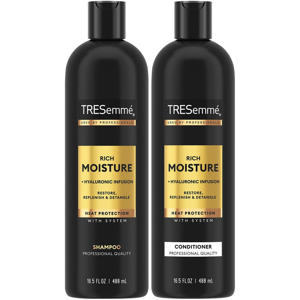 TRESemmé Rich Moisture Shampoo and Conditioner set, a premium imported choice for hydration and nourishment, available at Curat Cart.