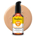 TruSkin Tinted Mineral Sunscreen Serum, a premium import with SPF 30, offers effective protection and hydration. Available at Curat Cart.
