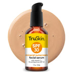 TruSkin Tinted Mineral Sunscreen Serum, a premium import with SPF 30, offers effective protection and hydration. Available at Curat Cart.