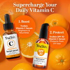 Discover TruSkin Tinted Mineral Sunscreen Serum, specially curated by Curat Cart, protecting your skin from UV rays.