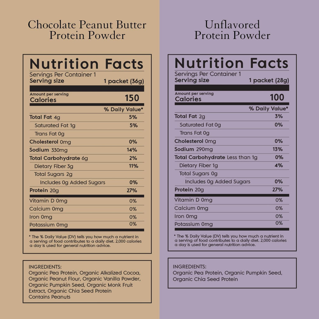 Truvani Organic Plant Based Protein offers delicious Chocolate Peanut Butter and Unflavored variants. Perfect for daily use. Available at Curat Cart.