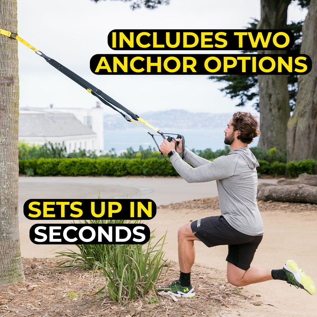 Experience the TRX Home Gym System, specially curated by Curat Cart, for versatile workouts. Sets up in seconds with dual anchor options.