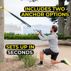 Experience the TRX Home Gym System, specially curated by Curat Cart, for versatile workouts. Sets up in seconds with dual anchor options.