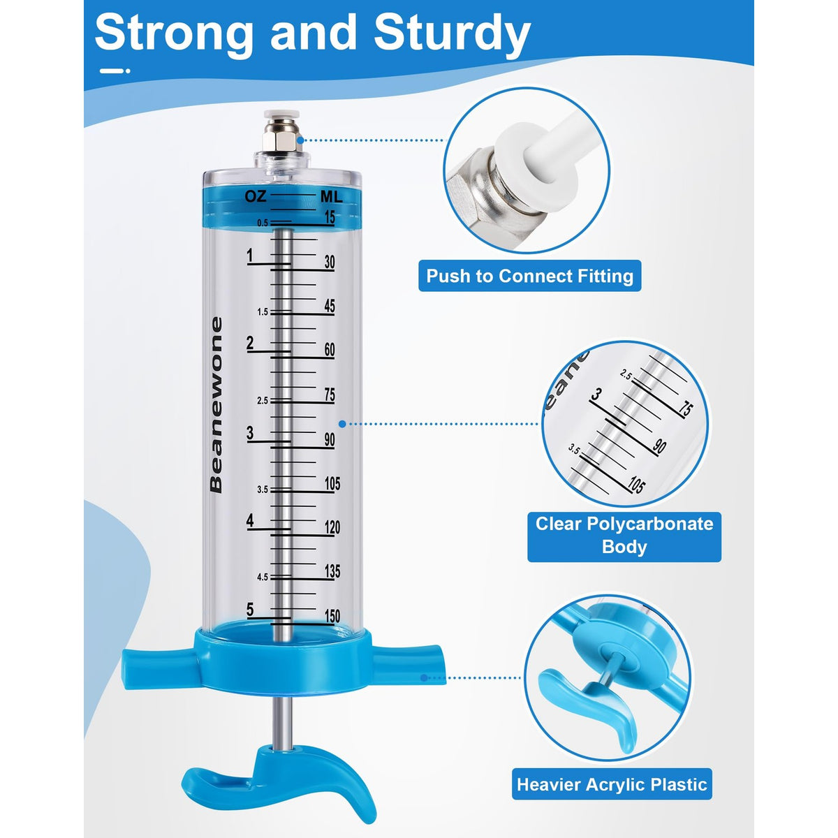 Discover the premium Tubeless Sealant Injector, specially curated by Curat Cart, featuring a clear polycarbonate body for precision.