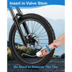 Premium imported Tubeless Sealant Injector, easily inserts into valve stem without tire removal. Available at Curat Cart.