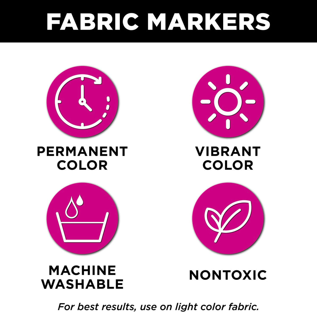 Discover the Tulip Permanent Fabric Marker with vibrant, nontoxic colors in official packaging at Curat Cart. Perfect for creative projects.