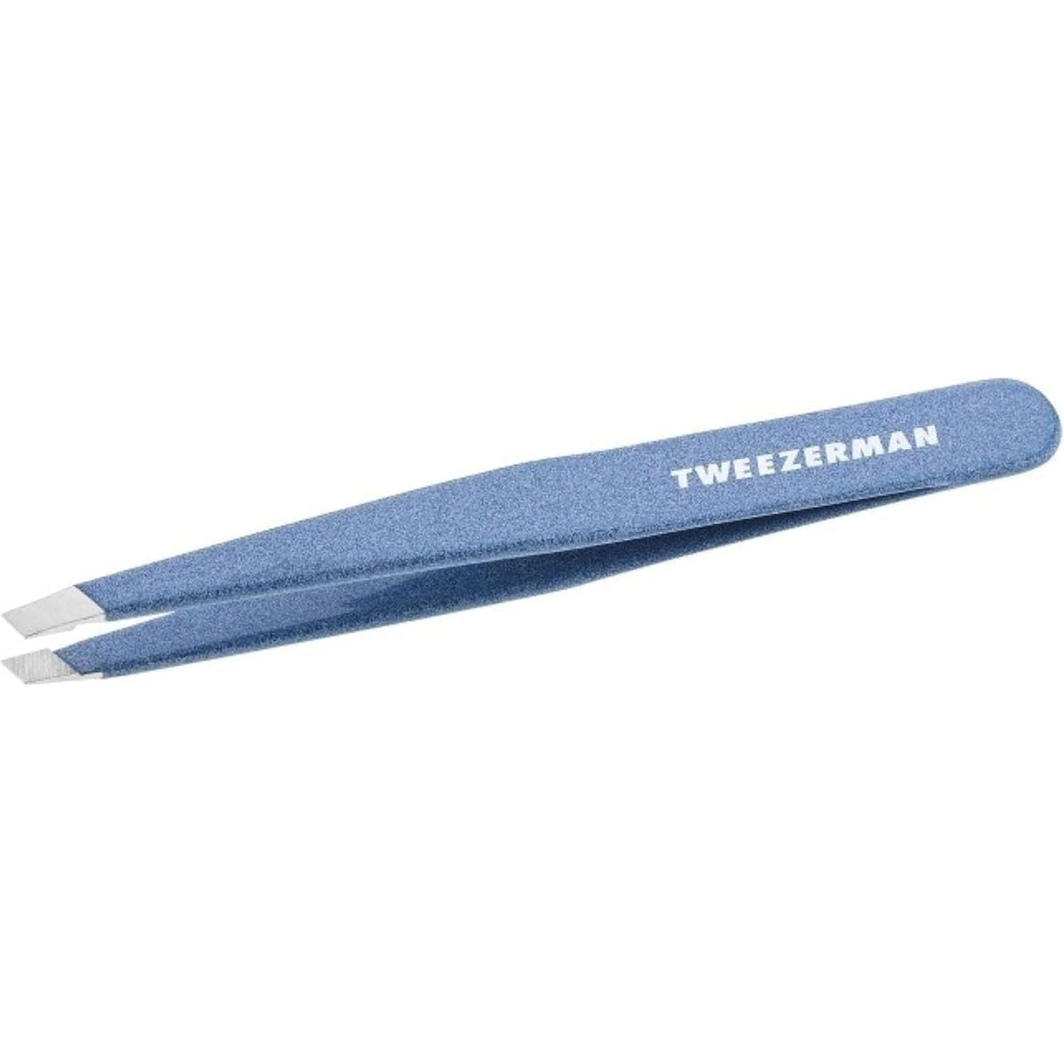 Tweezerman Stainless Steel Slant Tweezer - Side Profile With Brand Name | Genuine Imported Product