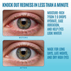 Moisture-rich Tyson 2.0 Mike Red Eye Drops effectively reduce redness, perfect for long days. Available at Curat Cart.