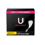 Discover U by Kotex Balance Liners, a premium imported choice with 40 wrapped liners for superior comfort. Available at Curat Cart.